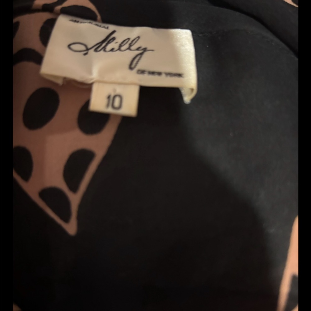 ASO Blair Waldorf Gossip Girl Milly New York Bow Blouse Vintage Designer Printed - Picture 6 of 8